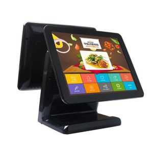 Professional Flat Linux Pos System Touch Screen Monitor With Credit Card Reader