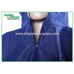 Free Size 55gsm Disposable Protective Coverall With Hood And Feetcover