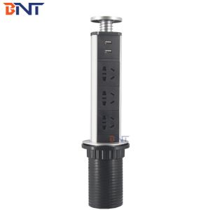 Professional Pop Up Counter Outlet , Hidden Table Mounted Pop Up Kitchen Socket