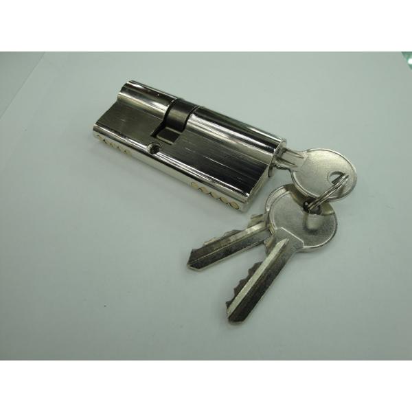 70mm(30*40) Double Zinc Cylinder with 3 iron normal keys Surface finish Bright