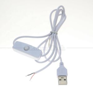 DIY 1m Power on off Controller Open Wire USB Switch Cable for Led Light Strip
