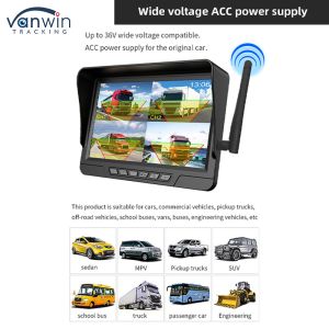 7 Inch Wireless Car Monitor Solar Camera Kit With IP68 CCTV Security Wireless
