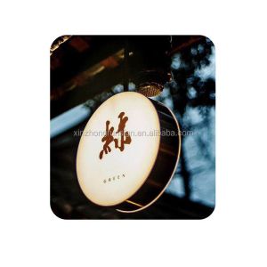 Custom double sided illuminated round backlit acrylic light 3d metal led