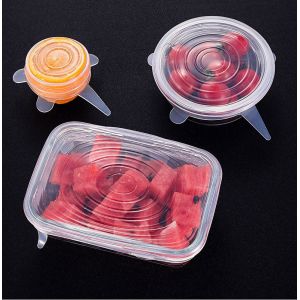 Silicone 6 Sets Bowl Cover Can Stretch Fruit Cling Film Kitchen Gadget Tools