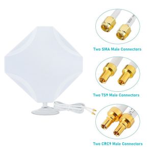 50Ohm 15dBi 4g Mimo Lte Directional High Gain Panel Antenna For Wifi Router