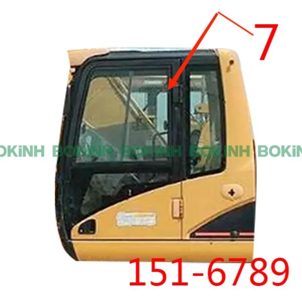 Quality 1340mm Height CATERPILLAR Cab Glass 151-6789 Right Side Position NO.7 Big wholesale