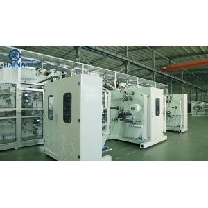 China Full Servo Driven T Shape Diaper Manufacturing Machine ISO9001 Certified on sale