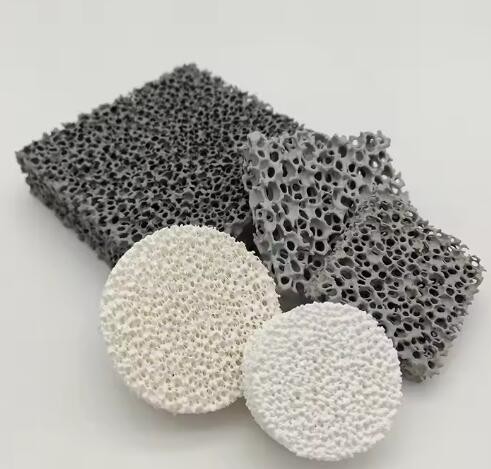 Custom Size Ceramic Foam Filter 10-60ppi Alumina Foam Ceramic Filter Plate For