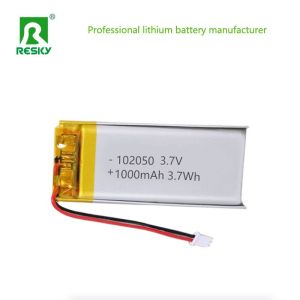 Lithium Polymer Battery 102050 3.7v 1000mAh 3.7Wh Rechargeable Lipo Battery Pack