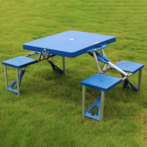 Outdoor Travel Foldable Portable Plastic Metal Table and Chair Set with Custom Logo