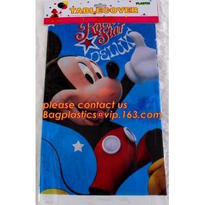Cheap Custom Printed Plastic Waterproof Halloween Table Cloth, custom printed plastic table cover sheet, Household Items Solid for sale