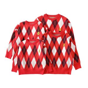 China Stylish Pullover Parent-Child Sweater with Long Sleeve and Embroidery Accents for Winter season on sale