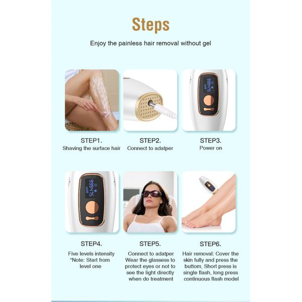 360 ICE Cool FCC 3cm2 IPL Hair Removal Device 990000 Flashes