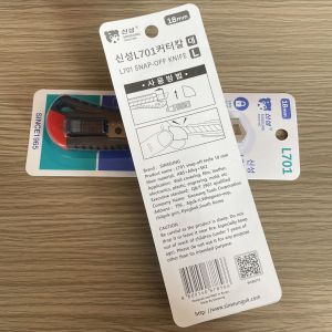 Snap Off Blade Utility Knife Ergonomic Design 18mm Black Handle And Red Tail