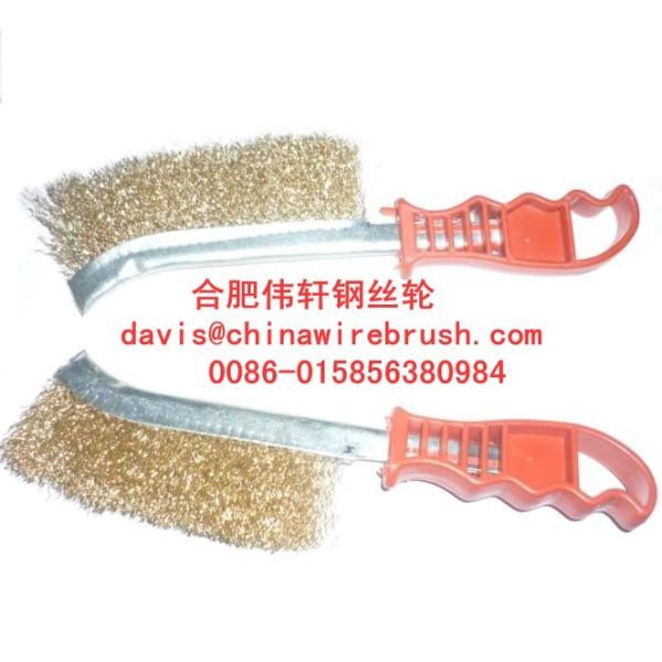 Brass Wire Scratch Brushes with Plastic Handle