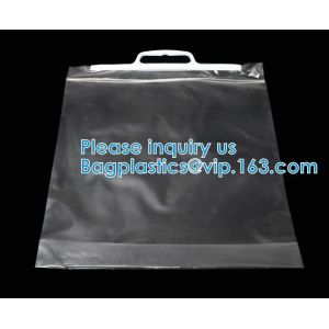 Biodegradable Compostable Hanger Hook Handle Bag For Underwear Clothes, Rigid