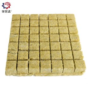 Basalt Mineral Wool Seedling Blocks Square Shape Rock Wool Insulation for
