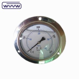 high quality hydraulic EN837-1 pressure gauge with front flange