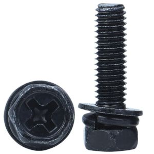 Carbon Steel Black Zinc Plated Hex Head Bolt with Indentation Cross Socket