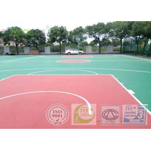 Outdoor Basketball Sport Court Field Flooring Easy To Construct , IAAF / ITP