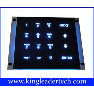 16 Keys Led Illuminated Blacklit Metal Keypad With IP65 Rated For Panel Mount