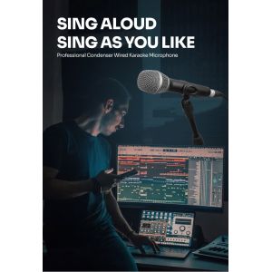 140dB SPL Cardioid Dynamic Vocal Microphone Plug And Play Handheld