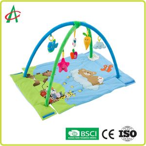 Cheap Foldable Washable Baby Play Mat 76cm Multi Color With Cute Stuffed Toy for sale