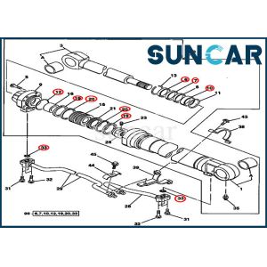 China 230LC 230LCR John Deere AT196466 Seal Kit Left Right Boom Cylinder Repair Kits on sale