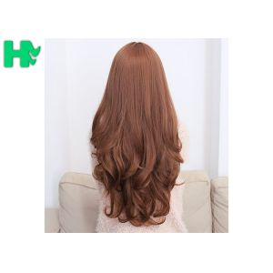 28 Inch Long Synthetic Wigs With Bangs Natural Color