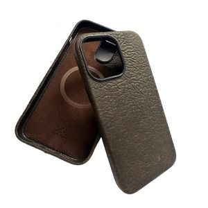 Top- Genuine Crazy Horse Leather Case for Apple iPhone 13/14/15 Compatible For