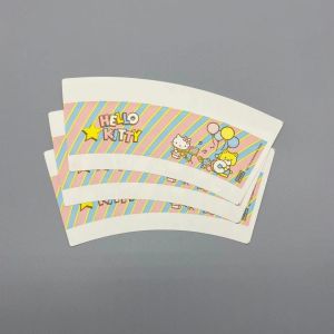 Customizable Paper Cup Fan made from food grade wood pulp paper and PE coating