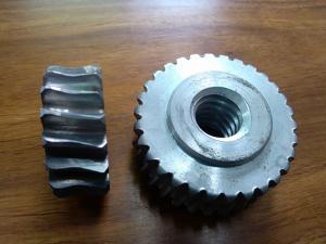 Customized Precision forged metal worm Gear Hobbing Services support  zinc plated