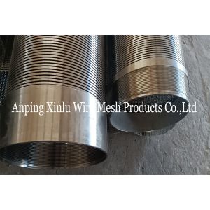 1.0mm Slot Vee Wrapped Water Deep Well Screen Pipe With Male Female Threaded