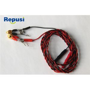 Cheap Reusable Ear Clip Electrodes Gold-Plated Disc , EEG Ear Electrode In Pair for sale