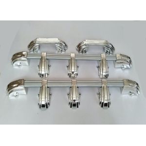 Gold Coffin Fittings Casket Corner Ornamental Plastic Material With Iron Steel Bars