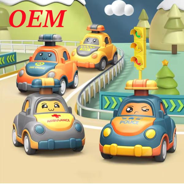 Quality Custom Plastic Toy PVC Pull Back Car Toys With Customized Designs wholesale