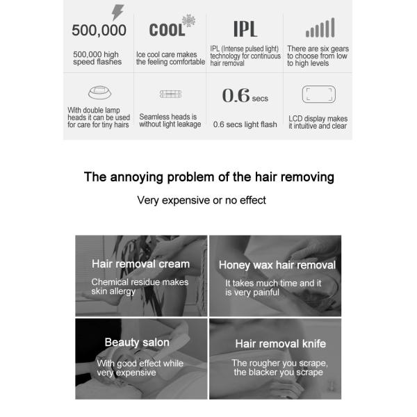 500000 Pulses 40W Laser Hair Removal Machine At Home