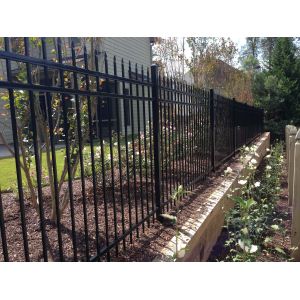 4 rails steel fence panels 6ft height x 10ft width spacing 100mm upright 1"