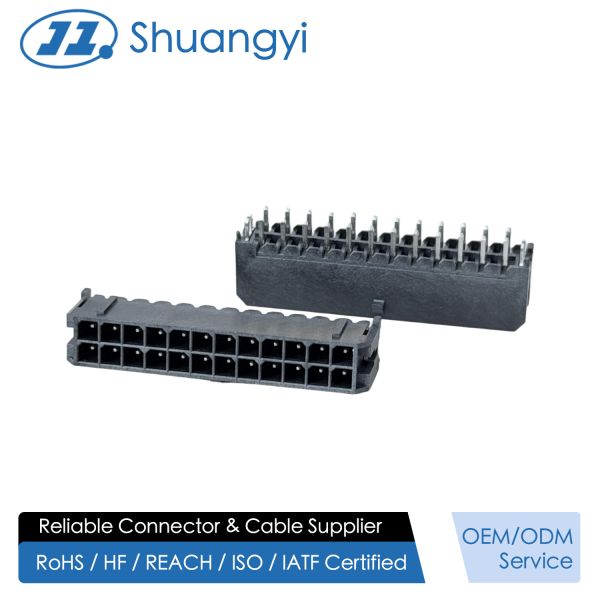 Quality Micro-Fit 3.0 Pin Header 3.0mm Pitch 2×12 Vertical PCB Power & Signal tyco Connector with Peg, Tin-Plated Terminals for Automotive, Server & IDC Wire wholesale