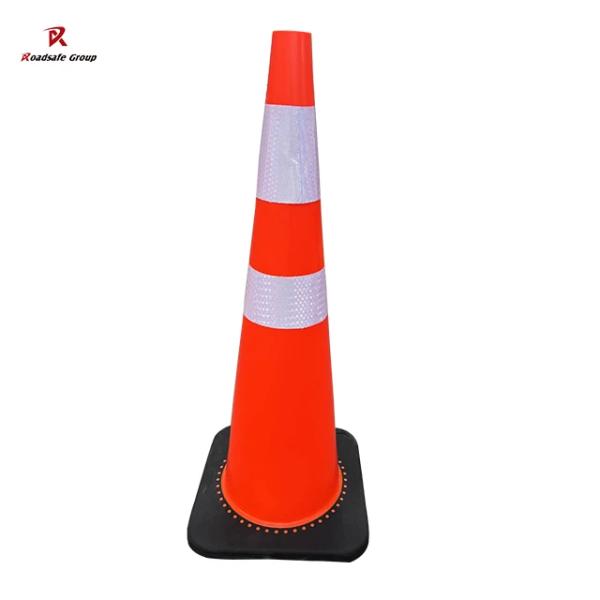 Quality High Visibility 90CM 36" Height Black Base Traffic Cone for Road Safety  Traffic Management wholesale