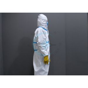 Covid 19 En14126 Breathable Disposable Coveralls Biosecurity Clothes M-4xl