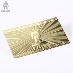 China Innovative Brass Personal Metallic Gold Business Cards Different Pattern Option on sale