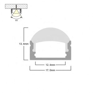 Extruded Mounted LEDs Aluminium Profile , Flexible Stair Profile With LED OEM