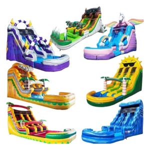 Cheap Commercial Inflatable Water Slide Bounce House with Pool Production 7-10 Working Days for sale