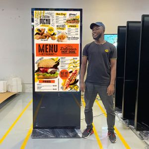 Commercial Floor Standing Digital Signage Stand 43" 49" 55" 65" Touch Screen