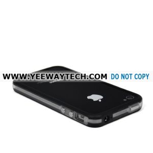 Silicone and Plastic Assembly Bumper for Verizon CDMA iPhone 4 - Transparent /