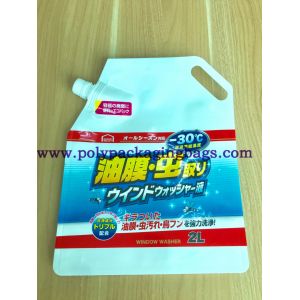 Detergent PET Reusable Stand Up Pouch With Corner Spout And Side Handle