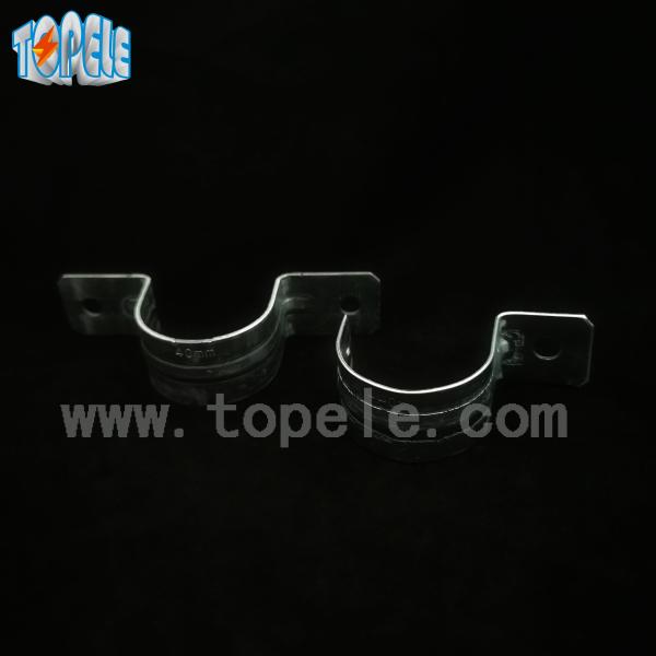 Quality Gi Steel BS4568 Conduit And Fittings Two - Hole Conduit Straps , Emt Straps wholesale