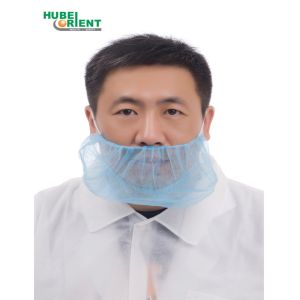 China Disposable Non Woven PP Face Cover Beard Guard Beard Cover With Single Elastic on sale