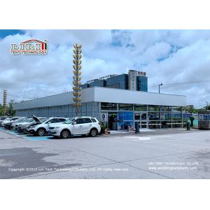 Cube Structure Double Decker Tents For Car Exhibition With Thermo Roof